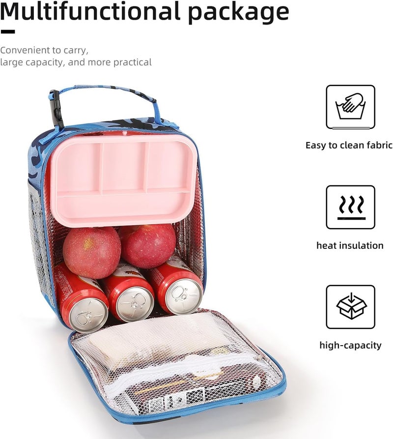 Lovoeo AYEANY Lunch box Lunch bag for men women Lunchbox Lunch bags Insulated Lunch bag Lunch box cooler (Blue camo), Large - Image 4